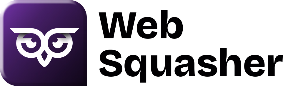 WebSquasher logo — modern website development, CRM, and UI/UX design services